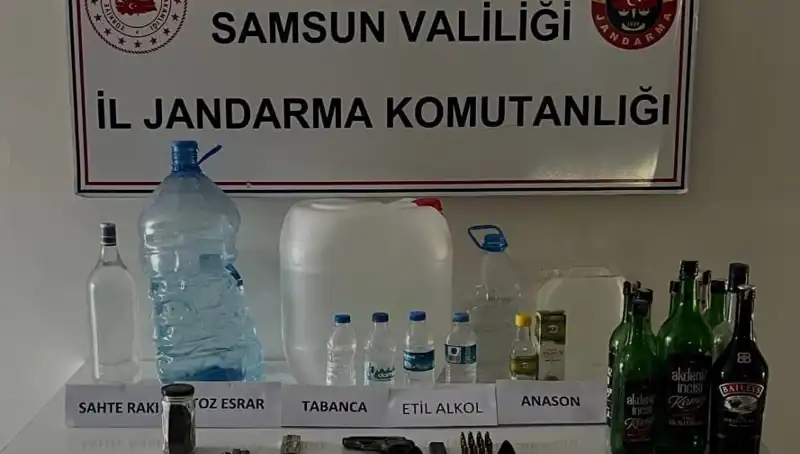 Samsun'da Şok Operasyon: Litrelerce Sahte İçki Ele Geçirildi!