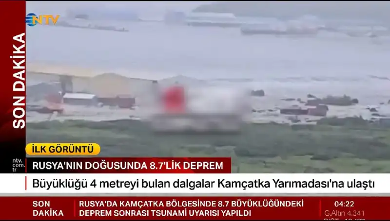 Kamçatka Kıyılarında Tsunami Dalgaları: Doğa'nın Gücü Yeniden Kendini Gösterdi