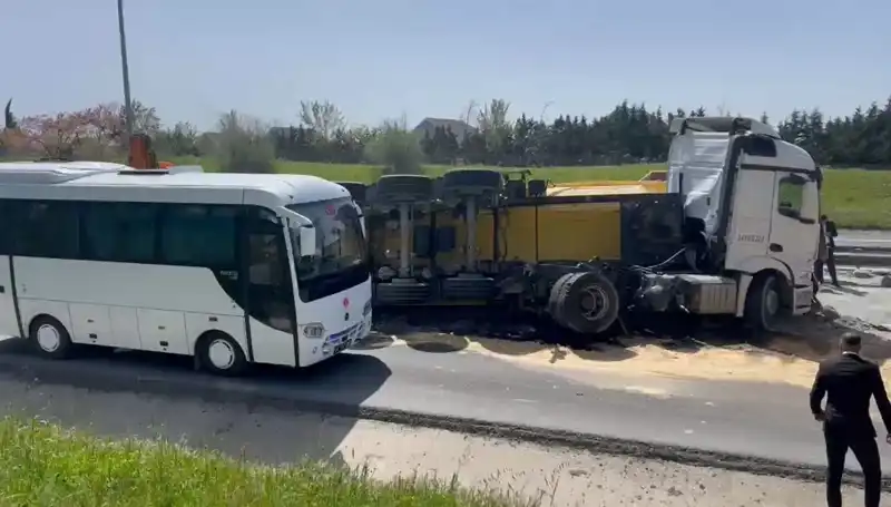 Büyükçekmece TEM Otoyolu’nda Feci Kaza: 3 Saat Yol Kapalı Kaldı